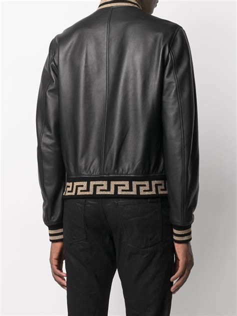 versace collection greca bomber jacket|Versace bomber jacket men's.